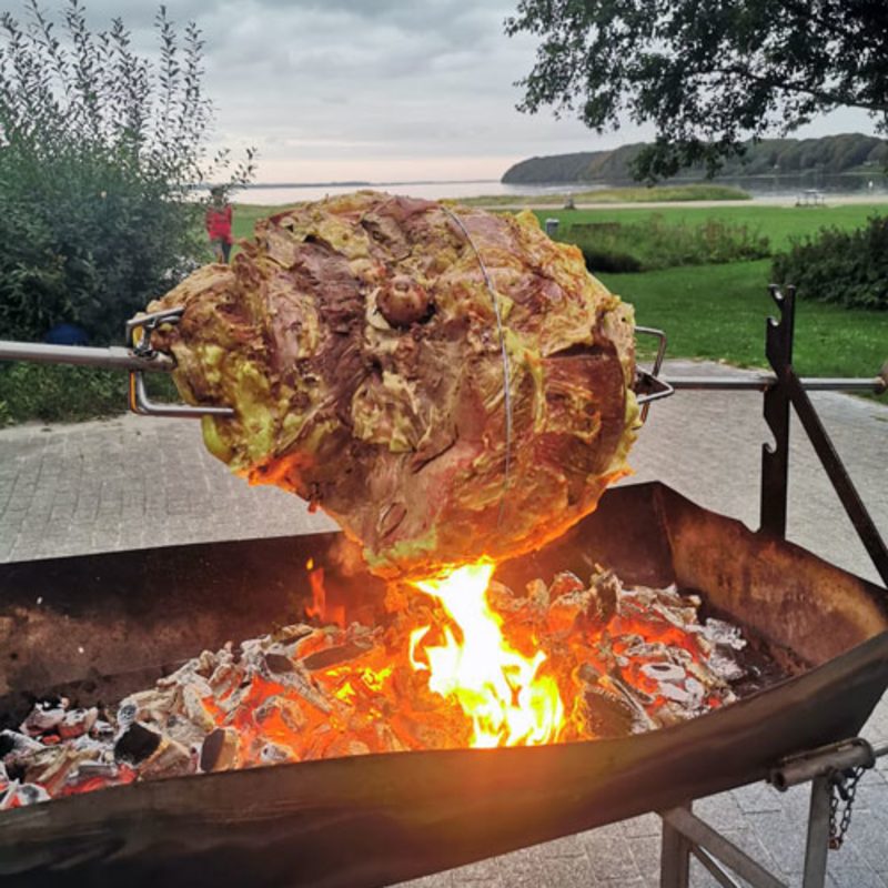 Rinderkeule am Spieß 